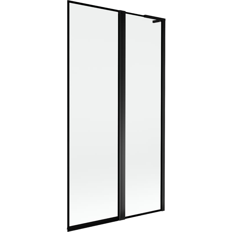 Mexen Mist L paroi de baignoire à 2 volets droite 100 x 150 cm, cadre noir, noir - 8A9L-100-011-70-70-P