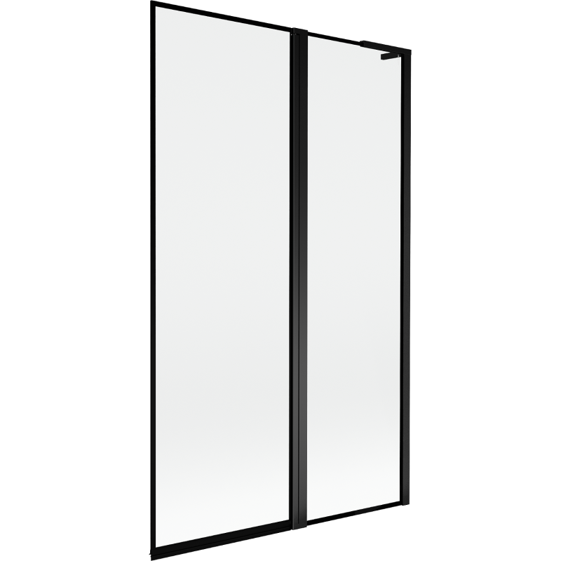 Mexen Mist L pare-douche à 2 volets droit 110 x 150 cm, cadre noir, noir - 8A9L-110-011-70-70-P