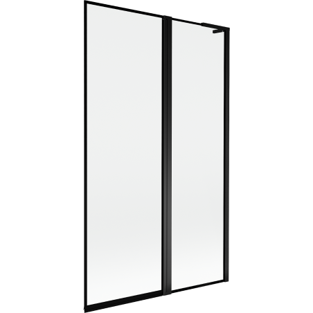 Mexen Mist L paroi de baignoire à 2 volets droite 110 x 150 cm, cadre noir, noir - 8A9L-110-011-70-70-P