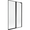 Mexen Mist L pare-douche à 2 volets droit 110 x 150 cm, cadre noir, noir - 8A9L-110-011-70-70-P