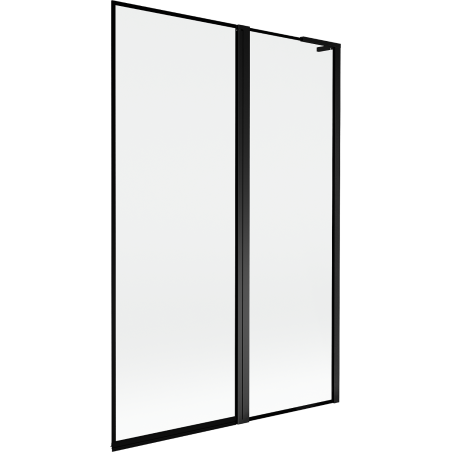 Mexen Mist L paroi de baignoire 2 volets droit 120 x 150 cm, cadre noir, noir - 8A9L-120-011-70-70-P
