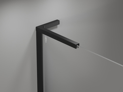 Mexen Mist L paroi de baignoire 2 volets gauche 100 x 150 cm, grille noire, noir - 8A9L-100-011-70-77-L