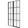 Mexen Mist L paroi de baignoire à 2 volets gauche 100 x 150 cm, grille noire, noir - 8A9L-100-011-70-77-L