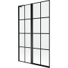 Mexen Mist L paroi de baignoire à 2 volets gauche 110 x 150 cm, grille noire, noir - 8A9L-110-011-70-77-L