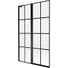 Paravent de baignoire Mexen Mist L 2 volets gauche 110 x 150 cm, grille noire, noir - 8A9L-110-011-70-77-L