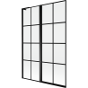 Mexen Mist L pare-douche 2 volets gauche 120 x 150 cm, grille noire, noir - 8A9L-120-011-70-77-L