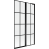 Mexen Mist L paravent de baignoire à 2 panneaux droit 100 x 150 cm, grille noire, noir - 8A9L-100-011-70-77-P