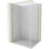 Mexen Mist-B cabine de douche pivotante 100 x 90 cm, transparente, or brossé - 8A2T-100-090-55-00