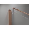 Mexen Mist-B cabine de douche pivotante 80 x 75 cm, transparent, cuivre brossé - 8A2T-080-075-65-00