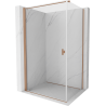 Mexen Mist-B cabine de douche pivotante 85 x 110 cm, transparente, cuivre brossé - 8A2T-085-110-65-00
