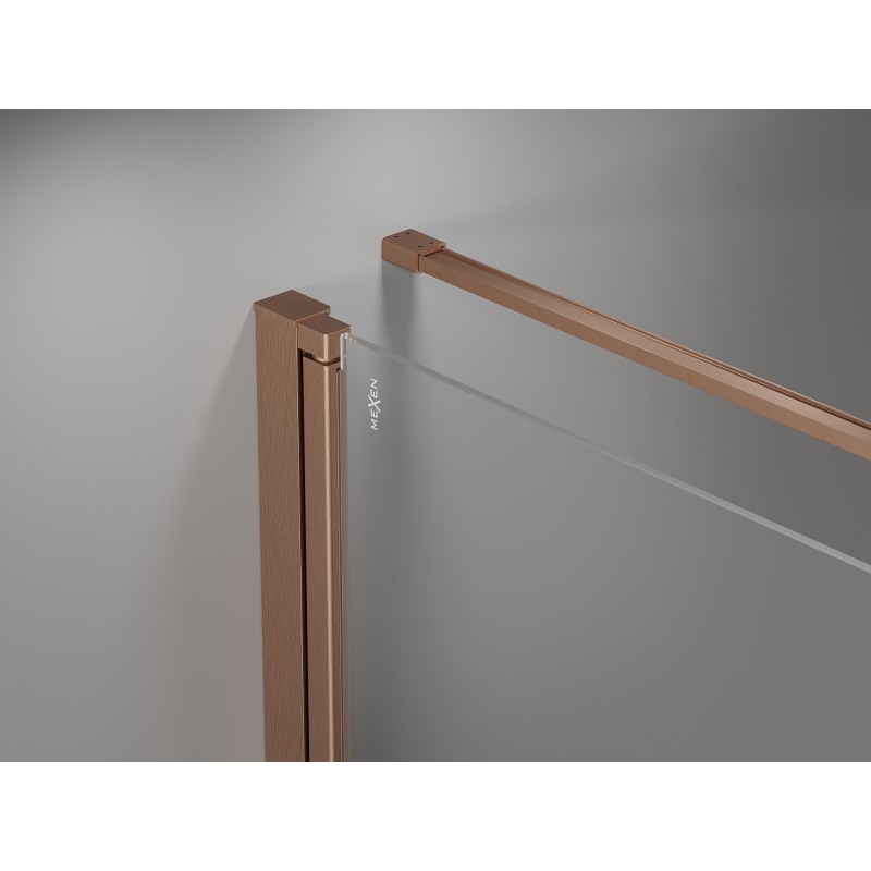 Mexen Mist-B cabine de douche pivotante 90 x 110 cm, transparent, cuivre brossé - 8A2T-090-110-65-00