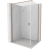 Mexen Mist-B cabine de douche à porte battante 80 x 120 cm, transparent, cuivre brossé - 8A2T-080-120-65-00
