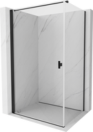 Mexen Mist-B cabine de douche battante 70 x 75 cm, transparent, noire - 8A2T-070-075-70-00