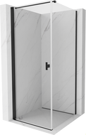 Cabine de douche à charnière Mexen Mist-B 95 x 95 cm, transparent, noir - 8A2T-095-095-70-00