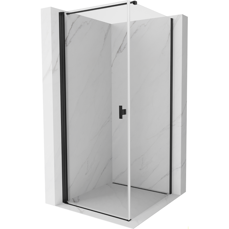 Mexen Mist-B cabine de douche pivotante 100 x 100 cm, transparent, noir - 8A2T-100-100-70-00
