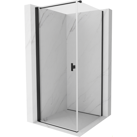 Mexen Mist-B cabine de douche pivotante 100 x 100 cm, transparent, noir - 8A2T-100-100-70-00