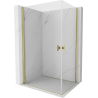 Mexen Mist-B Duo cabine de douche battante 100 x 75 cm, transparent, dorée - 8A2-100-075-50-00