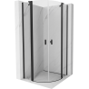 Mexen Mist cabine de douche semi-circulaire pivotante 100 x 100 cm, transparent, noire - 8A32-100-100-70-00