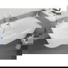 Mexen Silo baignoire autoportante d'angle droit nervurée 170 x 80 cm, blanche, trop-plein gun metal - 52891708000P-95