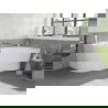 Mexen Silo baignoire autoportante d'angle droit nervurée 170 x 80 cm, blanche, trop-plein gun metal - 52891708000P-95