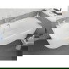 Mexen Silo baignoire autoportante d'angle droite rainurée 170 x 80 cm, blanche, trop-plein nickel brossé - 52891708000P-97