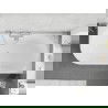 Mexen Silo baignoire îlot d'angle droit rainurée 170 x 80 cm, blanche/noire, trop-plein chromé - 52891708075P-01