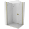 Mexen Mist-B Duo cabine de douche pivotante 100 x 80 cm, transparent, or - 8A2-100-080-50-00