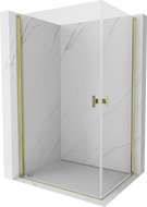Mexen Mist-B Duo cabine de douche pivotante 100 x 80 cm, transparent, or - 8A2-100-080-50-00