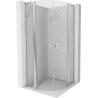 Mexen Mist L cabine de douche demi-circulaire pivotante 80 x 80 cm, transparent, chrome - 8A32L-080-080-01-00