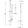 Mexen Axel Ensemble de bain DB62, chrome - 73813DB62-00