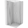 Mexen Mist L cabine de douche demi-circulaire pivotante 90 x 90 cm, transparent, chrome - 8A32L-090-090-01-00