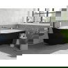 Mexen Silo baignoire autoportante d'angle droit rainurée 170 x 80 cm, blanche/noire, trop-plein gun metal - 52891708075P-95
