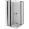 Mexen Mist L cabine de douche semi-circulaire pivotante 100 x 100 cm, transparent, noir - 8A32L-100-100-70-00