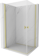 Mexen Mist-B Duo cabine de douche pivotante 100 x 80 cm, transparent, or brossé - 8A2-100-080-55-00