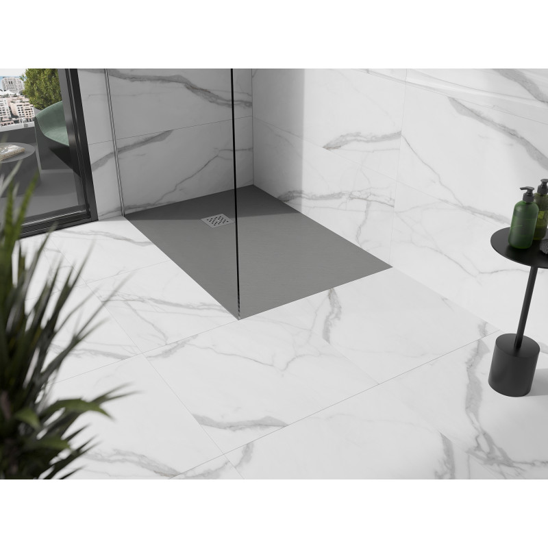 Mexen Stone+ receveur de douche composite rectangulaire 90 x 70 cm, gris-béton - 44617090