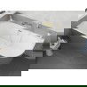 Mexen Silo baignoire autoportante d'angle gauche rainurée 150 x 75 cm, blanche/grise, trop-plein doré - 52891507562L-50