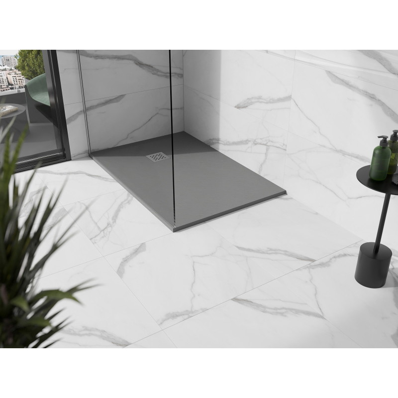 Mexen Stone+ receveur de douche composite rectangulaire 100 x 70 cm, gris-béton - 44617010