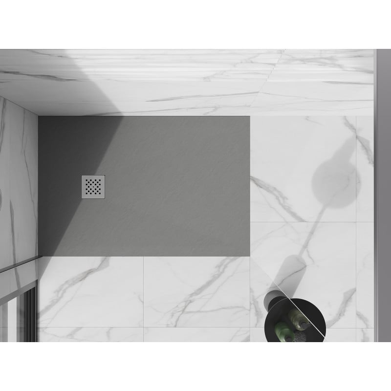 Mexen Stone+ receveur de douche rectangulaire en composite 100 x 70 cm, gris-béton - 44617010