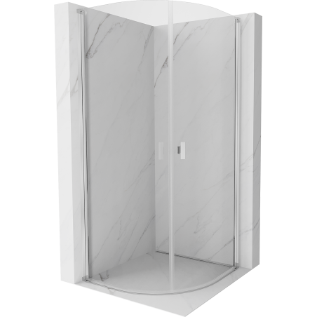 Mexen Mist cabine de douche quart de cercle pivotante 90 x 90 cm, transparent, chrome - 8A31-090-090-01-00