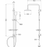 Mexen T62 colonne de douche, gris fusil brossé - 798626293-66