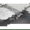 Mexen Silo baignoire autoportante d'angle gauche striée 170 x 80 cm, blanc/gris, trop-plein chromé - 52891708062L-01