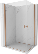 Mexen Mist-B Duo cabine de douche pivotante 80 x 75 cm, transparent, cuivre brossé - 8A2-080-075-65-00