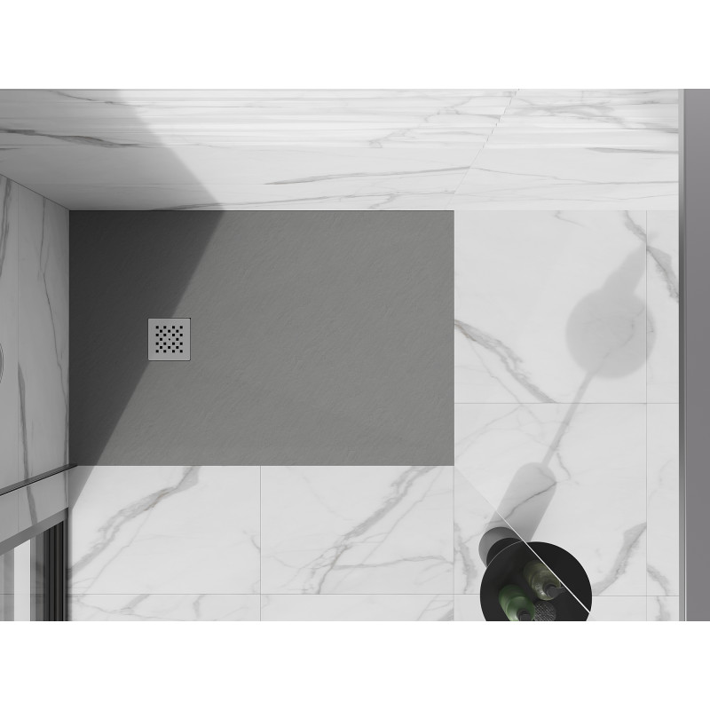 Mexen Stone+ receveur de douche en composite rectangulaire 130 x 70 cm, gris-béton - 44617013