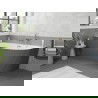 Mexen Silo baignoire îlot d'angle gauche rainurée 170 x 80 cm, blanc/gris, trop-plein doré brossé - 52891708062L-55