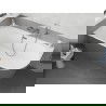 Mexen Silo baignoire autoportante d'angle gauche rainurée 170 x 80 cm, blanche/grise, trop-plein métal gun - 52891708062L-95