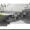 Mexen Silo baignoire autoportante d'angle gauche rainurée 170 x 80 cm, blanc/gris, trop-plein nickel brossé - 52891708062L-97