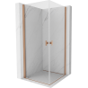 Mexen Mist-B Duo cabine de douche pivotante 85 x 85 cm, transparent, cuivre brossé - 8A2-085-085-65-00