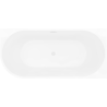 Mexen Silo baignoire autoportante d'angle droite rainurée 150 x 75 cm, blanche/grise, trop-plein blanc - 52891507562P-20