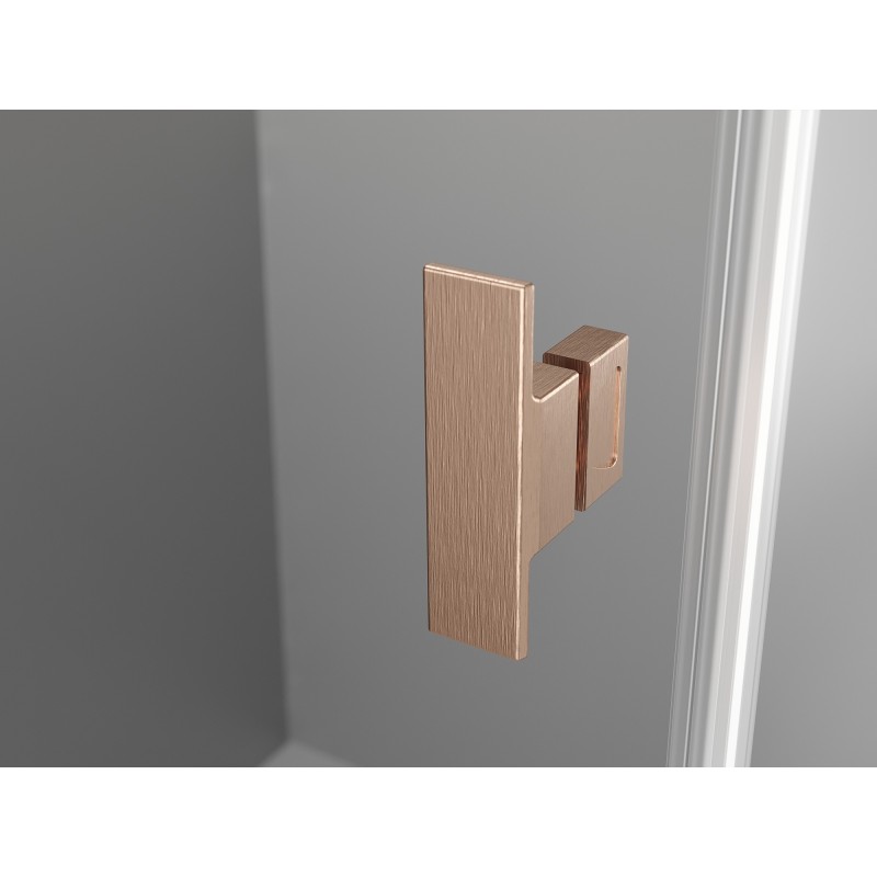 Mexen Mist-B Duo cabine de douche pivotante 95 x 85 cm, transparent, cuivre brossé - 8A2-095-085-65-00
