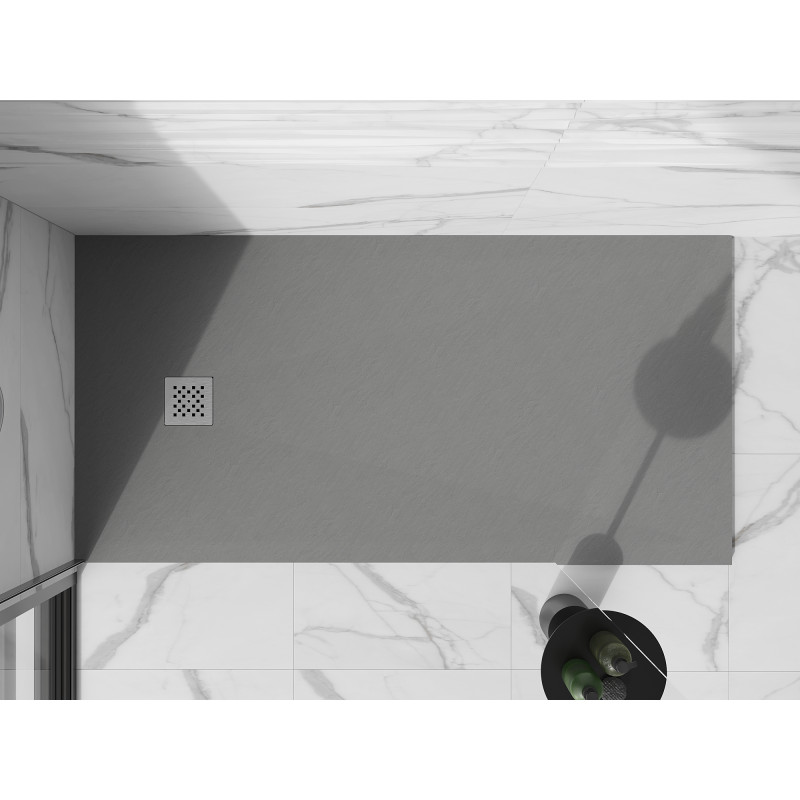 Mexen Stone+ receveur à douche composite rectangulaire 160 x 70 cm, gris-béton - 44617016